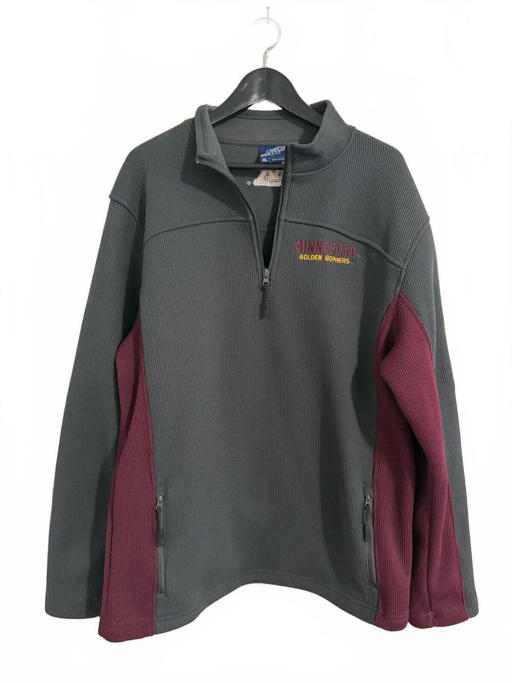 Minnesota Gophers Gray 1/4-Zip Heavy-Sweatshirt/Jacket